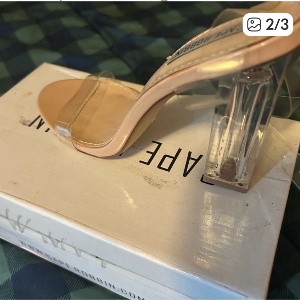 Cape Robbin Clear and Nude Heels